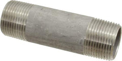 Merit Brass - Schedule 40, 1" Pipe x 4" Long, Grade 316/316L Stainless Steel Pipe Nipple - Welded & Threaded - Caliber Tooling