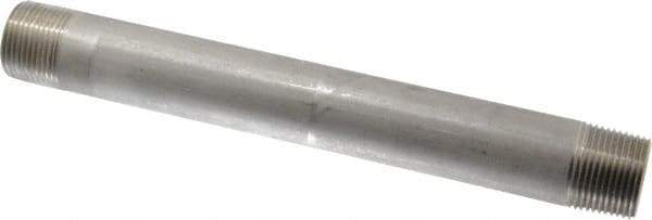 Merit Brass - Schedule 40, 1" Pipe x 10" Long, Grade 316/316L Stainless Steel Pipe Nipple - Welded & Threaded - Caliber Tooling