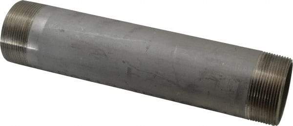 Merit Brass - Schedule 40, 2" Pipe x 10" Long, Grade 316/316L Stainless Steel Pipe Nipple - Welded & Threaded - Caliber Tooling