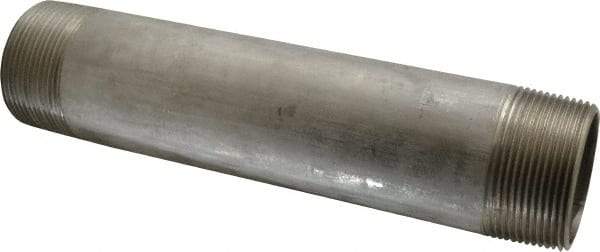 Merit Brass - Schedule 40, 2-1/2" Pipe x 12" Long, Grade 316/316L Stainless Steel Pipe Nipple - Welded & Threaded - Caliber Tooling