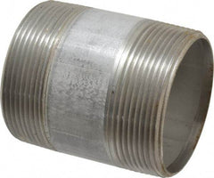 Merit Brass - Schedule 40, 3" Pipe x 4" Long, Grade 316/316L Stainless Steel Pipe Nipple - Welded & Threaded - Caliber Tooling