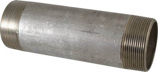 Merit Brass - Schedule 40, 3" Pipe x 10" Long, Grade 316/316L Stainless Steel Pipe Nipple - Welded & Threaded - Caliber Tooling