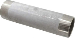 Merit Brass - Schedule 40, 3" Pipe x 12" Long, Grade 316/316L Stainless Steel Pipe Nipple - Welded & Threaded - Caliber Tooling