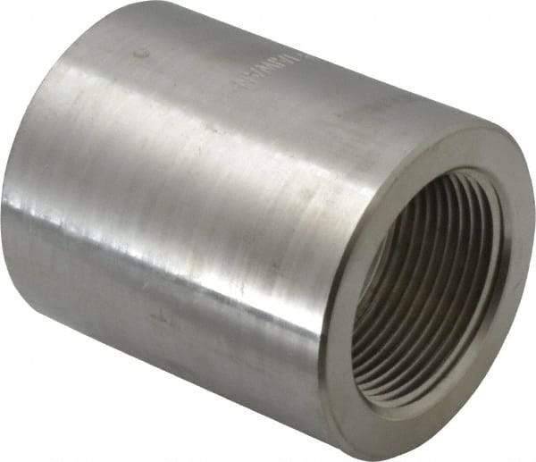 Merit Brass - 1-1/4" Grade 316/316L Stainless Steel Pipe Coupling - FNPT x FNPT End Connections, 3,000 psi - Caliber Tooling