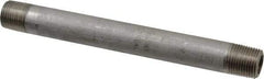 Merit Brass - Schedule 80, 3/8" Pipe x 6" Long, Grade 316/316L Stainless Steel Pipe Nipple - Seamless & Threaded - Caliber Tooling