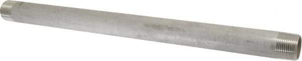 Merit Brass - Schedule 40, 1" Pipe x 18" Long, Grade 304/304L Stainless Steel Pipe Nipple - Welded & Threaded - Caliber Tooling