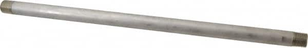 Merit Brass - Schedule 40, 1/2" Pipe x 18" Long, Grade 316/316L Stainless Steel Pipe Nipple - Welded & Threaded - Caliber Tooling