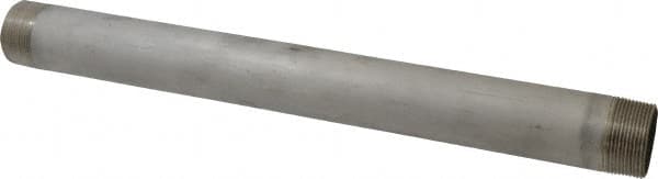 Merit Brass - Schedule 40, 1-1/2" Pipe x 18" Long, Grade 316/316L Stainless Steel Pipe Nipple - Welded & Threaded - Caliber Tooling