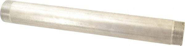 Merit Brass - Schedule 40, 2" Pipe x 18" Long, Grade 316/316L Stainless Steel Pipe Nipple - Welded & Threaded - Caliber Tooling