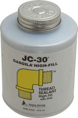 Federal Process - 1 Pt Brush Top Can Oyster White Federal JC-30 Thread Sealant with PTFE - 500°F Max Working Temp - Caliber Tooling