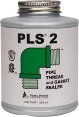 Federal Process - 1 Pt Brush Top Can Gray Federal PLS-2 Premium Thread & Gasket Sealant - 600°F Max Working Temp - Caliber Tooling