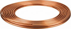 Mueller Industries - 50' Long, 1/4" OD x 0.19" ID, Copper Seamless Tube - 0.03" Wall Thickness - Caliber Tooling