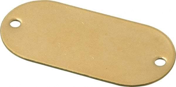 C.H. Hanson - 2-1/8 Inch Wide, Style 1, Brass Blank Metal Plate - 1 Inch High, 25 Pieces - Caliber Tooling