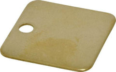 C.H. Hanson - 1-1/4 Inch Diameter, Square, Brass Blank Metal Tag - Blank, 50 Pieces - Caliber Tooling