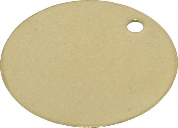 C.H. Hanson - 2 Inch Diameter, Round, Brass Blank Metal Tag - Blank, 25 Pieces - Caliber Tooling