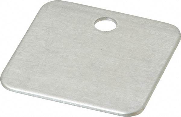 C.H. Hanson - 1-1/4 Inch Diameter, Square, Aluminum Blank Metal Tag - Blank, 50 Pieces - Caliber Tooling