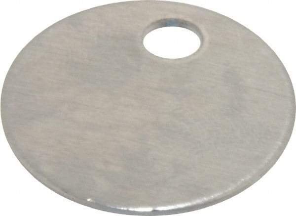 C.H. Hanson - 1 Inch Diameter, Round, Aluminum Blank Metal Tag - Blank, 50 Pieces - Caliber Tooling