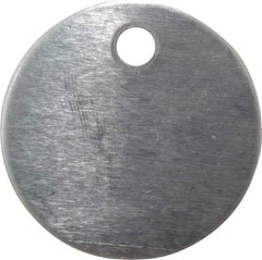 C.H. Hanson - 1-1/4 Inch Diameter, Round, Aluminum Blank Metal Tag - Blank, 50 Pieces - Caliber Tooling