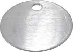 C.H. Hanson - 1-3/8 Inch Diameter, Round, Aluminum Blank Metal Tag - Blank, 50 Pieces - Caliber Tooling