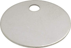 C.H. Hanson - 1-1/4 Inch Diameter, Round, Stainless Steel Blank Metal Tag - Blank, 25 Pieces - Caliber Tooling