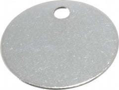 C.H. Hanson - 1-3/8 Inch Diameter, Round, Stainless Steel Blank Metal Tag - Blank, 25 Pieces - Caliber Tooling