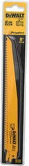 DeWALT - 9" Long, Bi-Metal Reciprocating Saw Blade - Tapered Profile, 6 TPI, Toothed Edge, Universal Shank - Caliber Tooling