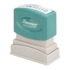 Value Collection - Cancelled, Blue Pre-Inked Stamp - 1/2 Inch Wide x 1-5/8 Inch Long - Caliber Tooling