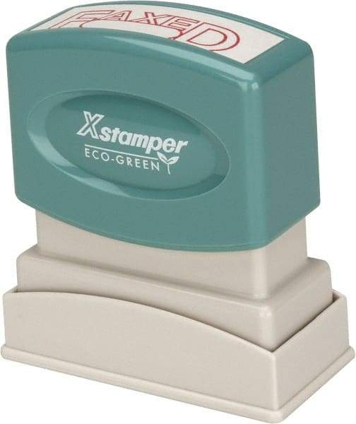 Value Collection - Faxed, Red Pre-Inked Stamp - 1/2 Inch Wide x 1-5/8 Inch Long - Caliber Tooling