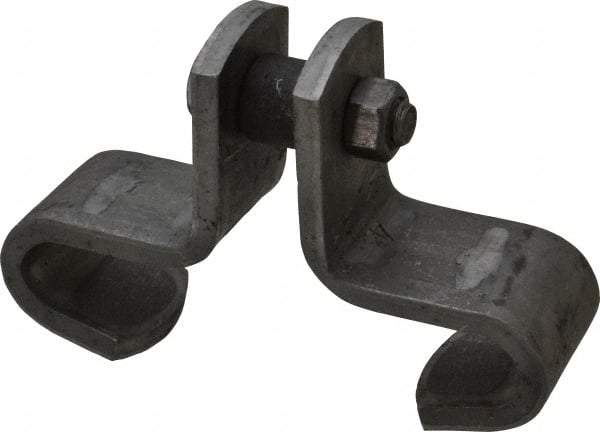 Made in USA - 3/8" Rod Center Beam Clamp - 1,000 Lb Capacity, Carbon Steel - Caliber Tooling