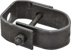 Made in USA - 1" Pipe, 3/8" Rod, Carbon Steel Adjustable Clevis Hanger - Black Coated, 610 Lb Capacity - Caliber Tooling