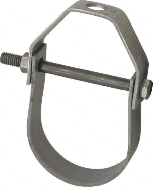 Made in USA - 2-1/2" Pipe, 1/2" Rod, Carbon Steel Adjustable Clevis Hanger - Black Coated, 1,130 Lb Capacity - Caliber Tooling