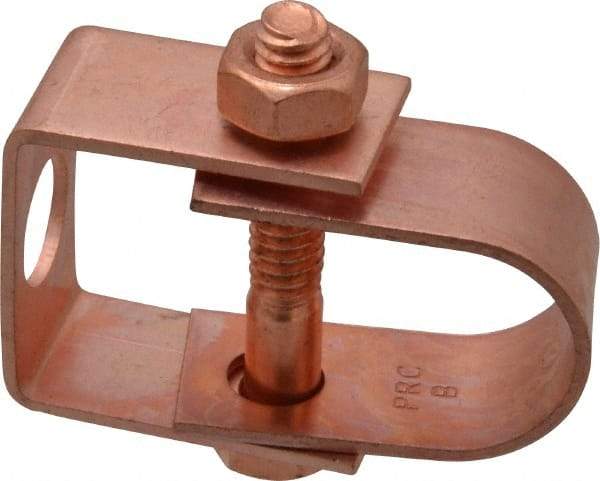 Value Collection - 1/2" Pipe, 3/8" Rod, Carbon Steel Adjustable Clevis Hanger - Copper Plated, 150 Lb Capacity - Caliber Tooling