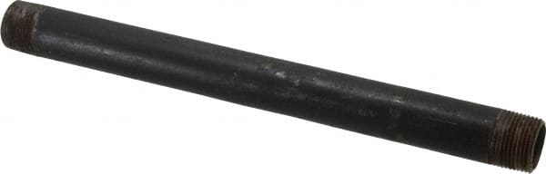 Made in USA - Schedule 40, 3/4" Diam x 11" Long Steel Black Pipe Nipple - Threaded - Caliber Tooling