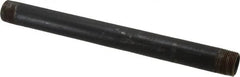 Made in USA - Schedule 40, 3/4" Diam x 11" Long Steel Black Pipe Nipple - Threaded - Caliber Tooling