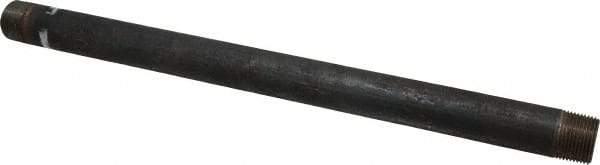 Made in USA - Schedule 40, 1" Diam x 18" Long Steel Black Pipe Nipple - Threaded - Caliber Tooling