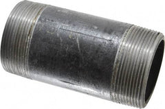 Made in USA - Schedule 80, 2" Diam x 4-1/2" Long Steel Black Pipe Nipple - Threaded - Caliber Tooling