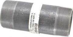 Made in USA - Schedule 80, 2" Diam x 5-1/2" Long Steel Black Pipe Nipple - Threaded - Caliber Tooling