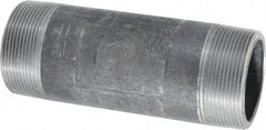 Made in USA - Schedule 80, 2" Diam x 6" Long Steel Black Pipe Nipple - Threaded - Caliber Tooling