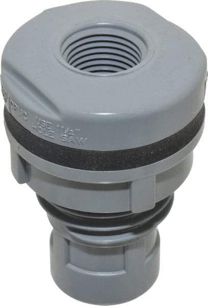 Value Collection - 1/2" CPVC Plastic Pipe Bulkhead Tank Adapter - Schedule 80, FIPT x FIPT End Connections - Caliber Tooling