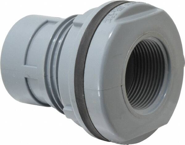 Value Collection - 1-1/4" CPVC Plastic Pipe Bulkhead Tank Adapter - Schedule 80, FIPT x FIPT End Connections - Caliber Tooling