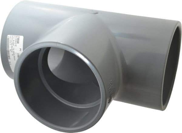 Value Collection - 6" CPVC Plastic Pipe Tee - Schedule 80, Slip x Slip x Slip End Connections - Caliber Tooling