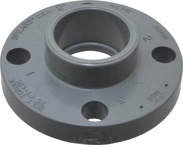 Value Collection - 2" CPVC Plastic Pipe Flange (One Piece) - Slip End Connections - Caliber Tooling