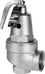 Conbraco - 1" Inlet, 1-1/4" Outlet, ASME Section IV Safety Relief Valve - 15 Max psi, Bronze, 1,027,000 BTUs - Caliber Tooling
