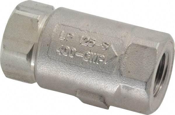 Conbraco - 3/8" Stainless Steel Check Valve - Inline, FNPT x FNPT - Caliber Tooling