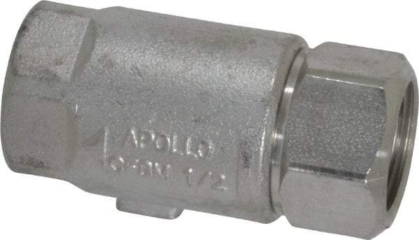 Conbraco - 1/2" Stainless Steel Check Valve - Inline, FNPT x FNPT - Caliber Tooling