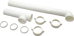 Federal Process - 1-1/2 Outside Diameter, Two Sink Traps with End Outlet - 16 Inch Long, White, Polypropylene - Caliber Tooling