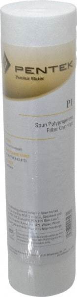 Pentair - 2-3/8" OD, 1µ, Polypropylene Spun Bonded Cartridge Filter - 9-7/8" Long, Reduces Sediments - Caliber Tooling