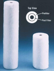 Value Collection - 4-5/16" OD, 25µ, Polypropylene Melt Blown-Thermal Bonded Cartridge Filter - 9-7/8" Long, Reduces Sediments - Caliber Tooling