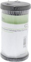 Pentair - 2-1/2" OD, 5µ, Carbon Impregnated Cellulose Pleated-Dual Purpose-Powder Activated Cartridge Filter - 4-7/8" Long, Reduces Tastes, Odors & Sediments - Caliber Tooling