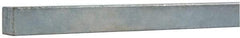 Made in USA - 12" Long x 3/8" High x 3/8" Wide, Zinc-Plated Key Stock - Low Carbon Steel - Caliber Tooling